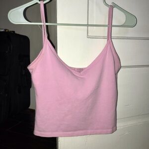 Brandy Melville Pink Crop Tank Top